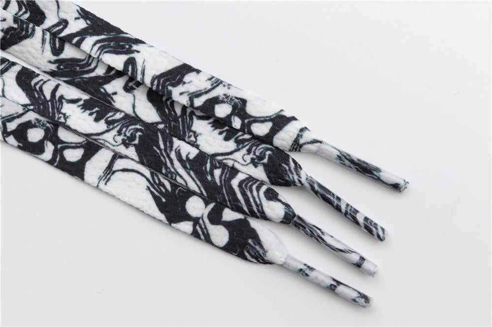 8MM Flat Type Shoe Accessories Wide Canvas Ropes Top Waist Laces Sneakers Women Men Black White Easy