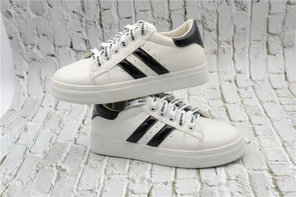 7MM Saint Side White Black Letter Flat Type Waist Laces Men Women Sneaker Ropes Boots Canvas Casual