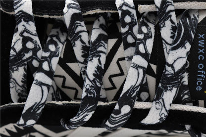 8MM Flat Type Shoe Accessories Wide Canvas Ropes Top Waist Laces Sneakers Women Men Black White Easy