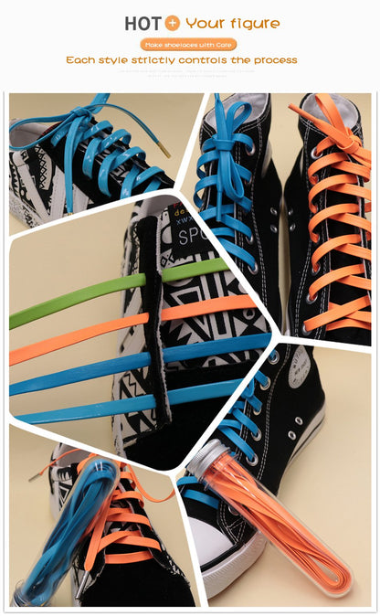 7MM Best Flat Leather Shoelaces Ultra Durable Pu Material Cords Clothing Official Business Bootlace