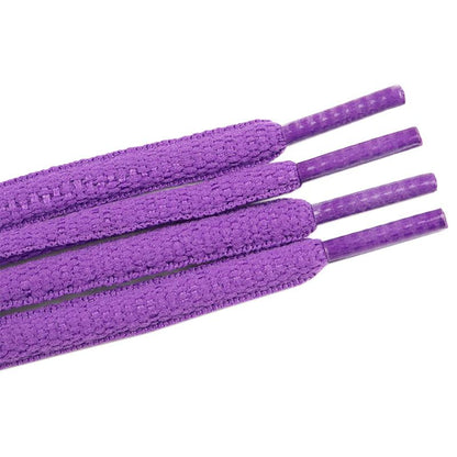 Shoe Accessories 8.5MM Oval Hiking Boots Ropes Canvas Flexible Wide Laces Blue Purple Pink Solid