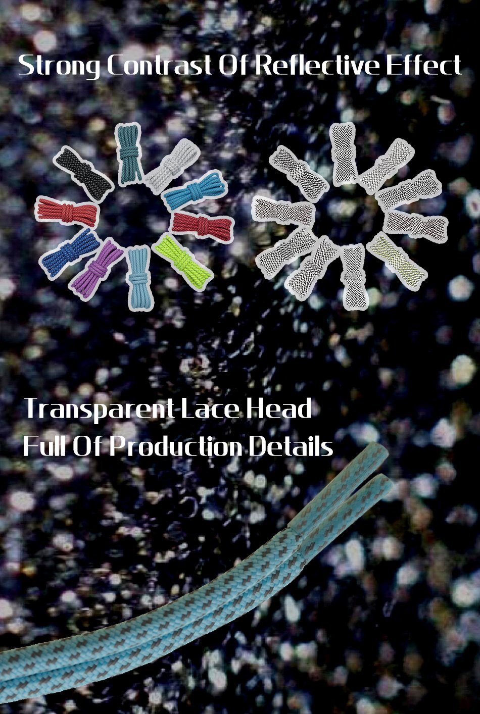 4.5MM Reflective Ropes 2021 New Trendy Laces Top Shoe Accessories Reflect Light In Night Hoodie