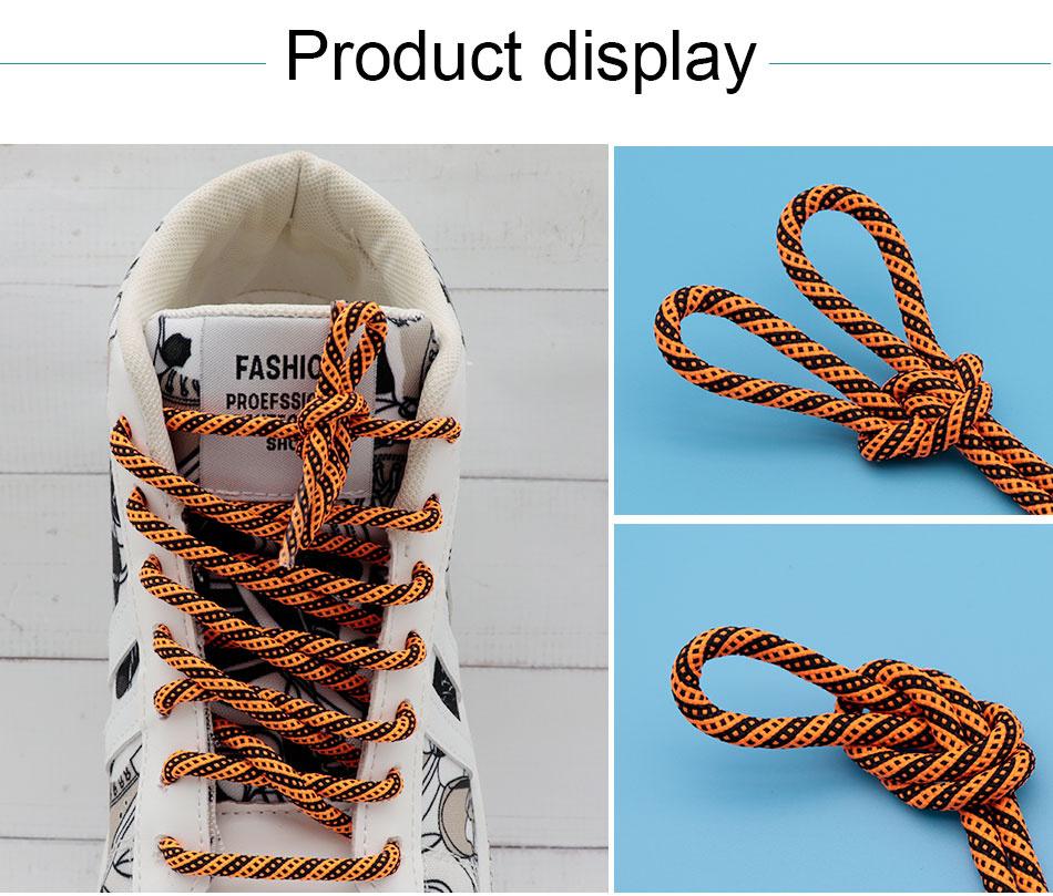 Shoelaces Clothing 4.5MM Orange Blue Ropes End With Plastic Tips Durable Polyester Laces For Bulk