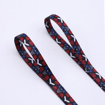 Wild Printed Boot Laces Flat Single Layer Network Printing Shoelaces Korean Version For Men Women