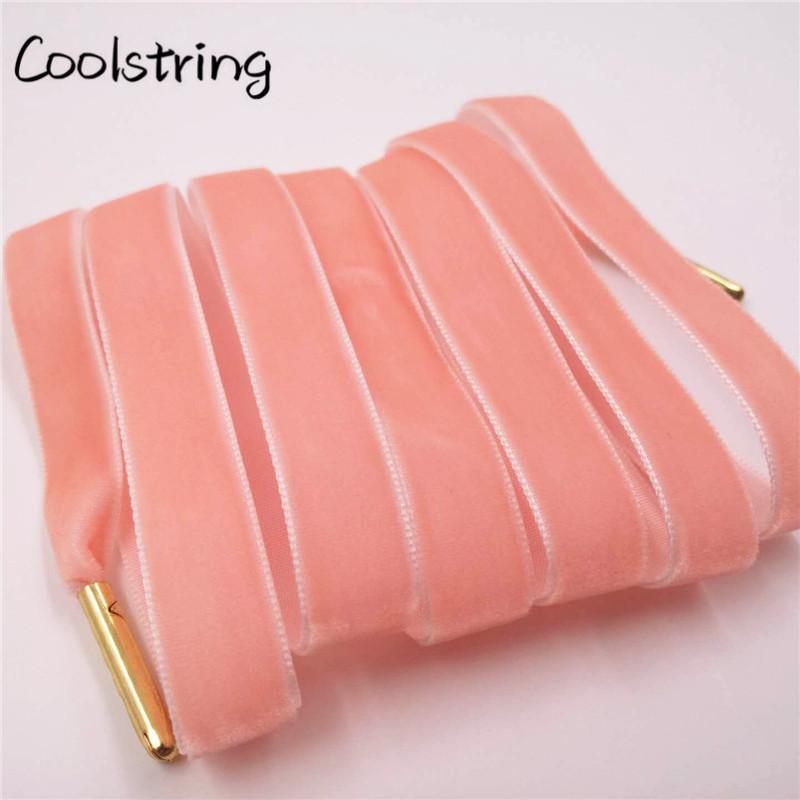 60-180cm Length 1.27 Cm Width Velvet Surface Shoelaces Women Men Black White Colorful Sports Casual