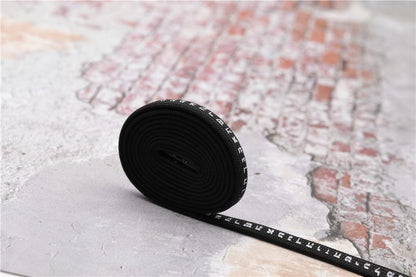 7MM Shoe Accessory Silk Screen Printing Belt Flat Canvas Strings Boots White Black 350 700 ShoeLaces