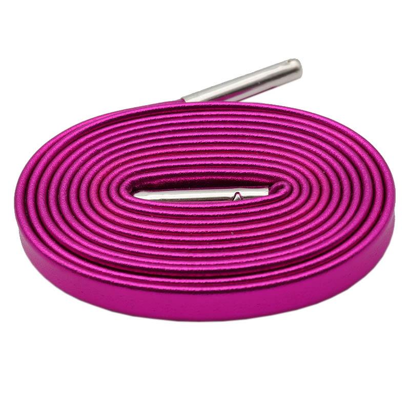 7MM Premium Gift Metallic Leather Laces Shoe Decoration With Metal Aglets For Female Trendy Boots