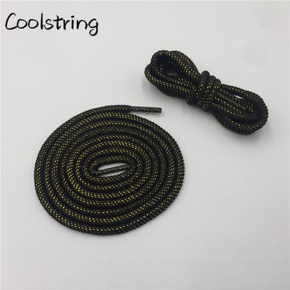 Round Spiral Pattern Shoelaces Glitter Sparkle Shoestrings Unique Flashing Dress Shoe Laces Metallic
