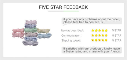 4.5MM Polyester Light Colorful Series Couple Clothing Matching Fashion Sneaker Ropes Youth Outdoor