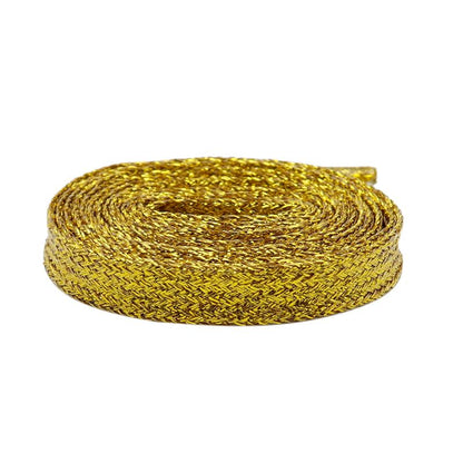 7MM Metallic Yarn Flat Laces Durable Material Making Pretty&Gorgeous Lady Boot Easy Lacets