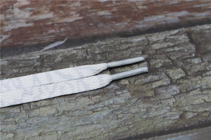 8MM Marble Pattern Heat Transfer Printing Shoelaces Grey White Flat Canvas Shoe Cords Men Women