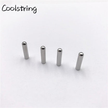 4pcs/Set 3-12.7mm Bullet Metal Aglets Silver Shoe Lace Tips Replacement Head For Shoestrings Clothes