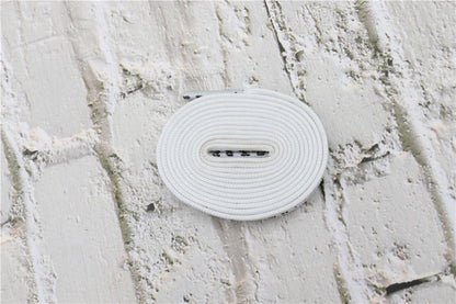 7MM Shoe Accessory Silk Screen Printing Belt Flat Canvas Strings Boots White Black 350 700 ShoeLaces