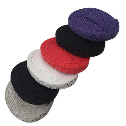 8MM Spray Point High Quality Shoelaces Easy Boots Canvas Ropes Adult&Kid Sneaker 2021 Unisex Black