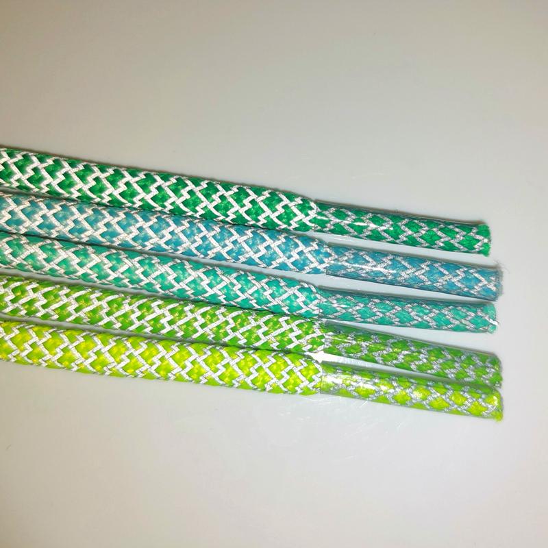 4.5MM Emerald Green Reflective Laces Advanced Eco-Friendly Luminous Ropes Funny Use For Jungle