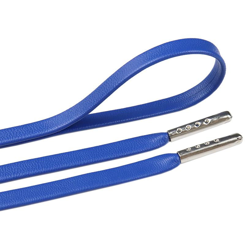 Green Blue Purple Vigorous Youth Shoe Lace 7MM Student Leather Shoelace Premium Cord With Metal