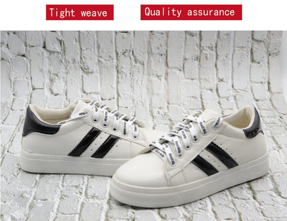 7MM Saint Side White Black Letter Flat Type Waist Laces Men Women Sneaker Ropes Boots Canvas Casual