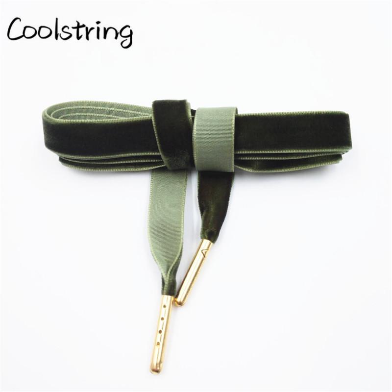60-180cm Length 1.27 Cm Width Velvet Surface Shoelaces Women Men Black White Colorful Sports Casual