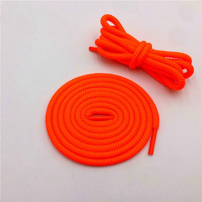 Bright Color 5mm Spiral Round Polyester Shoelaces novelty Sports Bootlaces For Mountaineering