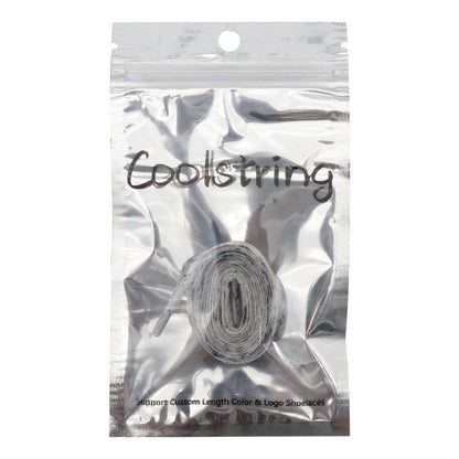 8MM White Black Glacier Frozen Stone Textur Shoelaces Unisex For Zapatillas Mujer Flat Perfect Shoe