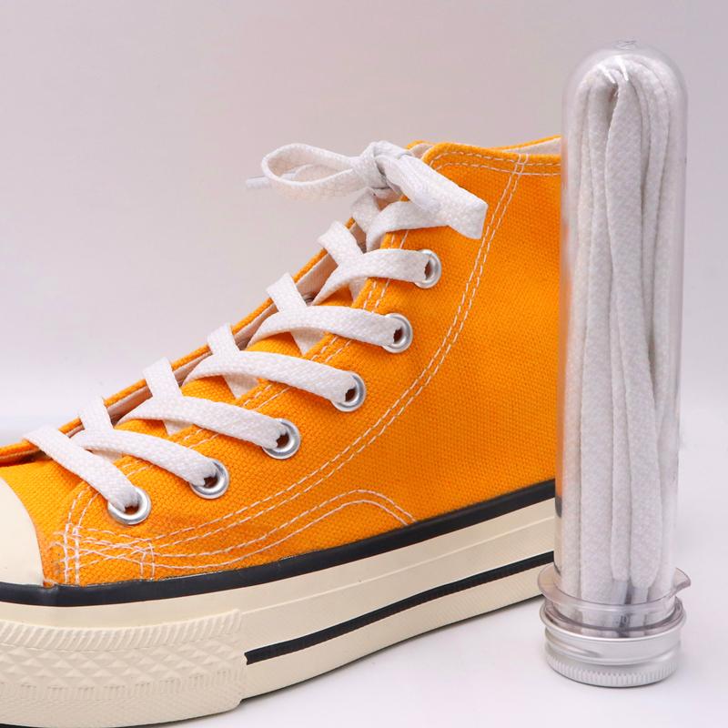 7MM Shoe Accessories Flat Type Black White Reflective Laces Top Shoelaces Glow In The Dark Easy