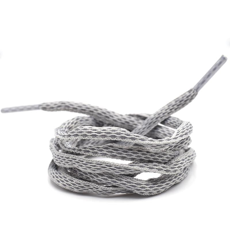 6MM Oval Reflective 3M Semicircular Ropes Athletic Highlight Shoe Latchet Grey Beige Eye-Catching