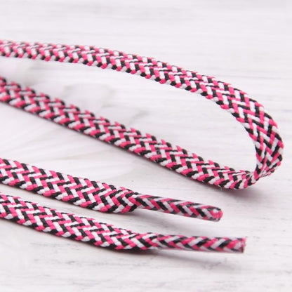 7mm Premium 3 Colorful Flat Polyester Shoelaces For Casual Canvas Men Women Sneaker 2021 Trendy