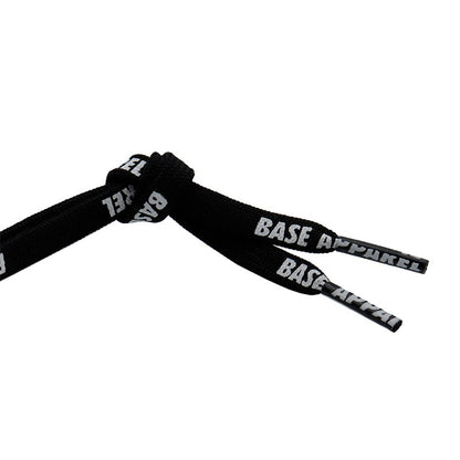 BASE APPAEL 7mm Black Shoelaces 60-180cm Vintage Flat Shoelaces Super Bootlaces Shimmering  Shoe Laces for Queens Kids