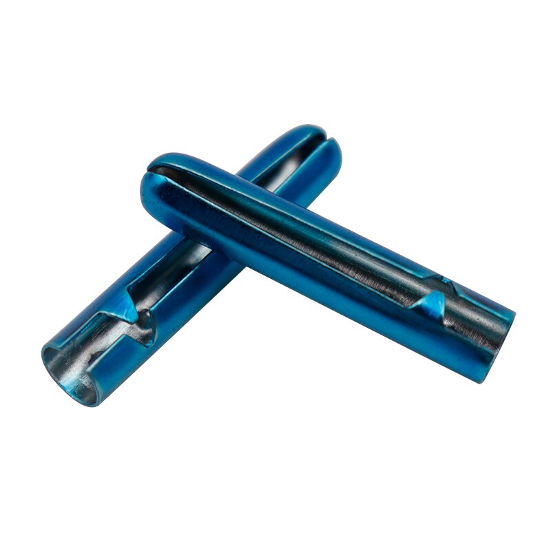 Shiny 4*23mm Royal Blue Painting Hollow Metal Tips 4pcs Aglets For Shoelace Drawstring  Accessories Cut Outs Shoe Lace Aglet