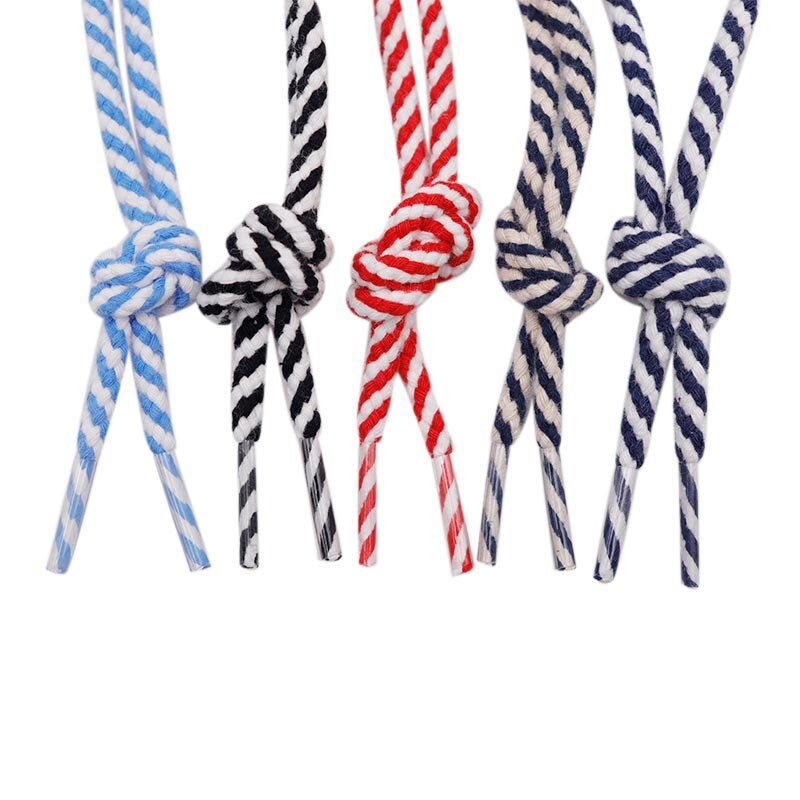 5mm Round Athletic Shoelaces Shoe Laces Sport Bootlace Shoestring Two-color Eight Strand Hollow Rope Spiral Pattern Interval Hat Pants Waist