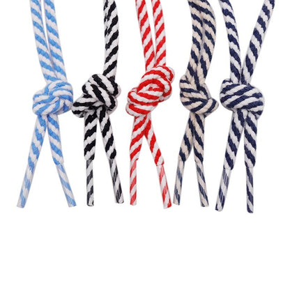 5mm Round Athletic Shoelaces Shoe Laces Sport Bootlace Shoestring Two-color Eight Strand Hollow Rope Spiral Pattern Interval Hat Pants Waist