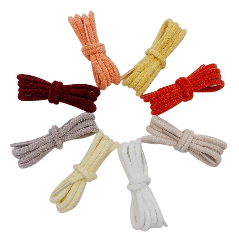 Designer Shoes String 6MM Cute Girl Canvas Boot String Macaron Color Decorative Velvet Tape Bracelet Clothing Hairy Rope