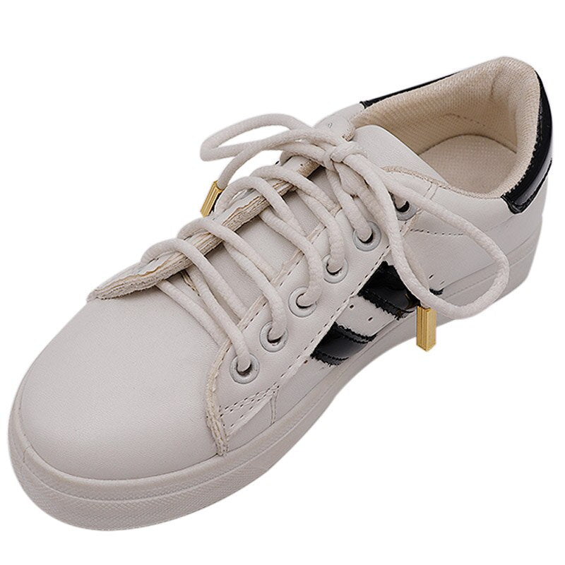 Shinny Golden 4PCS/lot DIY Metal Aglet Replacement Shoelaces Metal Tips Buckle Mirror Gunmetal Head For Sneakers AF1