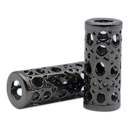 Hollow out Pierced 4pcs/lot In Selling 8.5*19.5mm Multi-Holes Silver Metal Aglets 2021 Popular Sneaker Tips shoes accessories