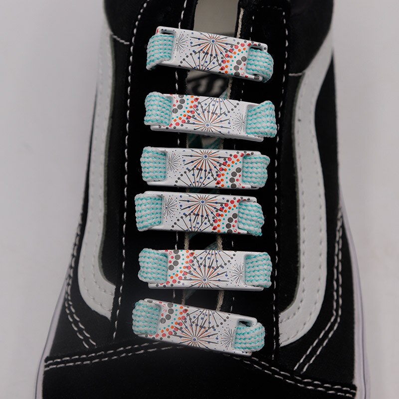 Handworking Flower print 2 Pcs Color Lace Ends 10.0*30.0mm Individuality Retangle Aglets Passion Matching Shoelace Tips