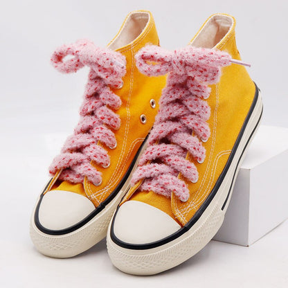 Teenage Girl 1Pair 60/120/150/180Cm Shoelaces Classic Jelly Color Flat Shoe Laces Cute Pink Color Elastic Shoelaces