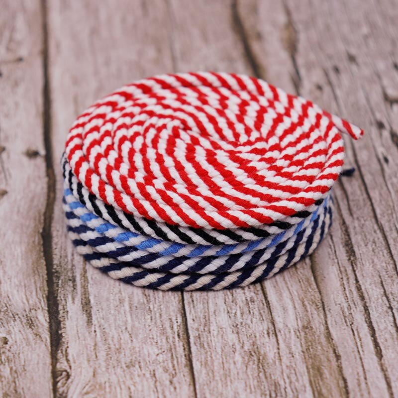 5mm Round Athletic Shoelaces Shoe Laces Sport Bootlace Shoestring Two-color Eight Strand Hollow Rope Spiral Pattern Interval Hat Pants Waist