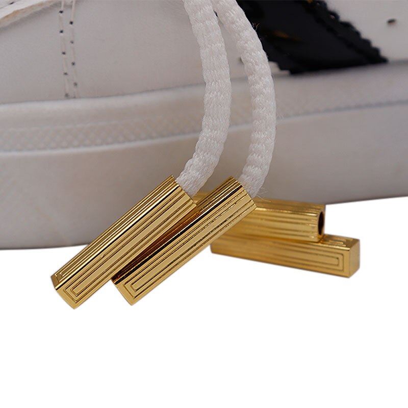 Shinny Golden 4PCS/lot DIY Metal Aglet Replacement Shoelaces Metal Tips Buckle Mirror Gunmetal Head For Sneakers AF1