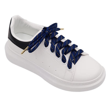 Elegant 10MM Double Colors Shoelace 60-180cm Shoe Metal String  Shoes Accessories for Women White Shoes Queens AF1 Fit
