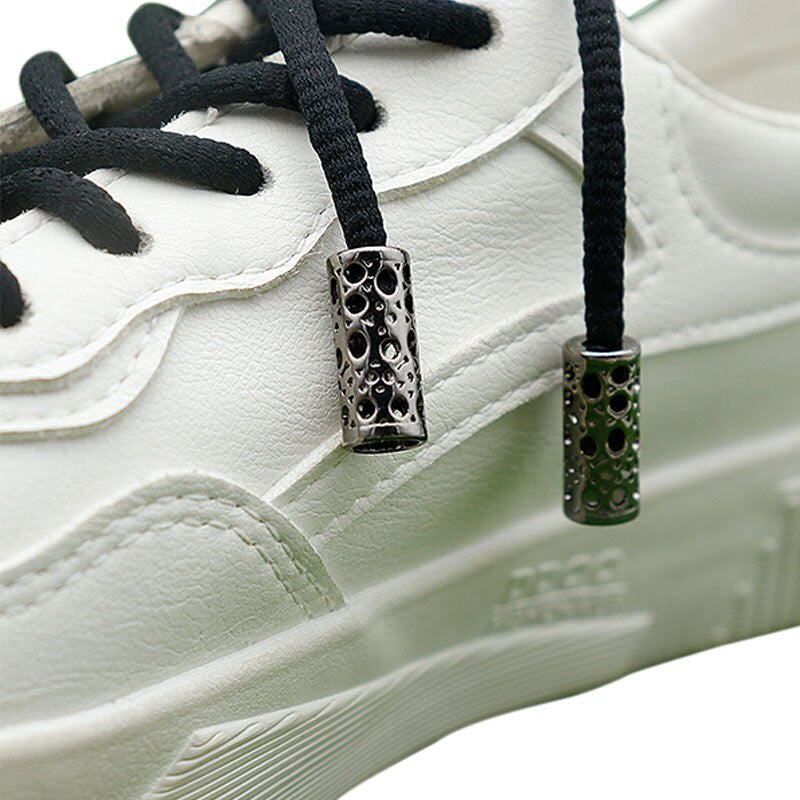 Hollow out Pierced 4pcs/lot In Selling 8.5*19.5mm Multi-Holes Silver Metal Aglets 2021 Popular Sneaker Tips shoes accessories