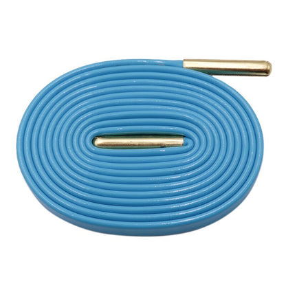 7MM Flat PU Leather Shoelaces 60-180cm Ultra Durable Pu Material Cords 4 designs With Metal Aglets for Leather Suit Shoes