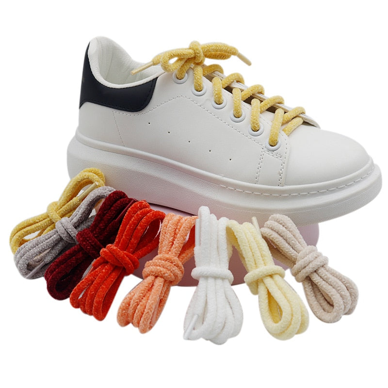Designer Shoes String 6MM Cute Girl Canvas Boot String Macaron Color Decorative Velvet Tape Bracelet Clothing Hairy Rope