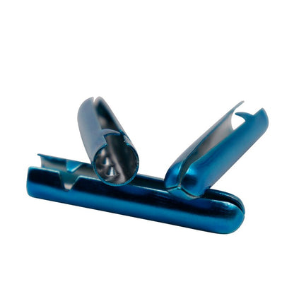 Shiny 4*23mm Royal Blue Painting Hollow Metal Tips 4pcs Aglets For Shoelace Drawstring  Accessories Cut Outs Shoe Lace Aglet