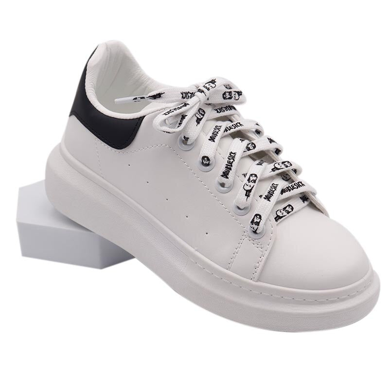 Handsome man 9mm Black Shoelaces 60-180cm Vintage Printing Shoelaces Super Bootlaces Shimmering  Shoe Laces for Queens Kids