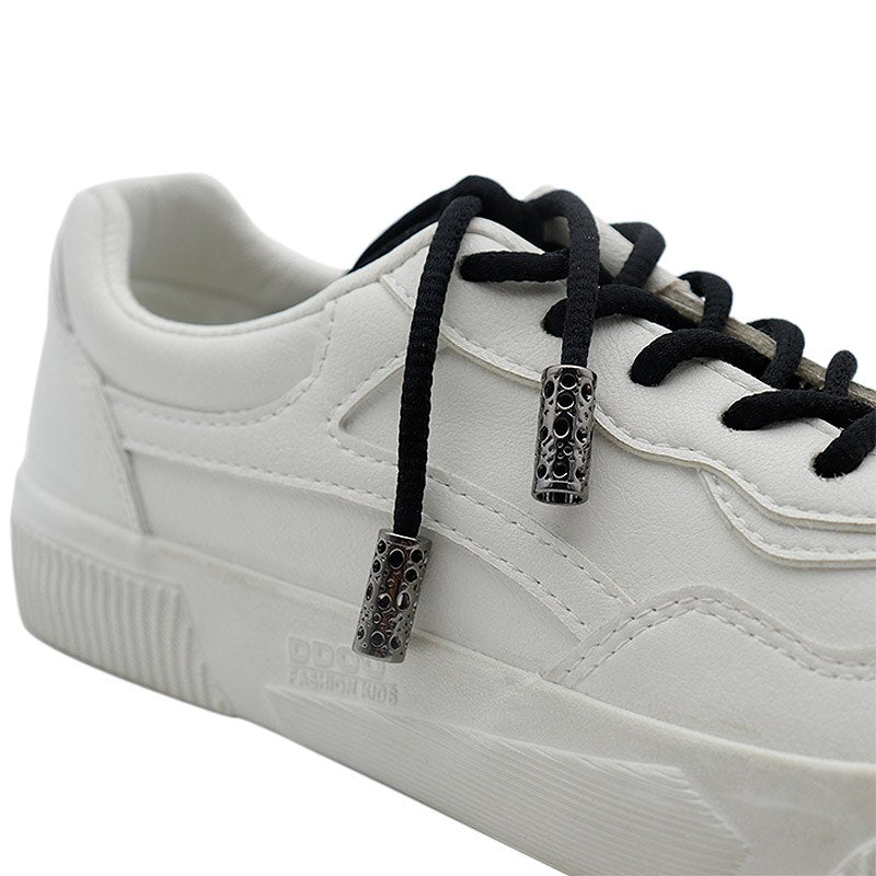 Hollow out Pierced 4pcs/lot In Selling 8.5*19.5mm Multi-Holes Silver Metal Aglets 2021 Popular Sneaker Tips shoes accessories