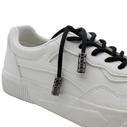 Hollow out Pierced 4pcs/lot In Selling 8.5*19.5mm Multi-Holes Silver Metal Aglets 2021 Popular Sneaker Tips shoes accessories