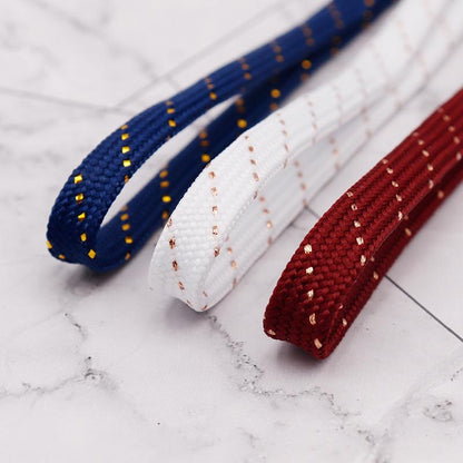 Elegant 10MM Double Colors Shoelace 60-180cm Shoe Metal String  Shoes Accessories for Women White Shoes Queens AF1 Fit