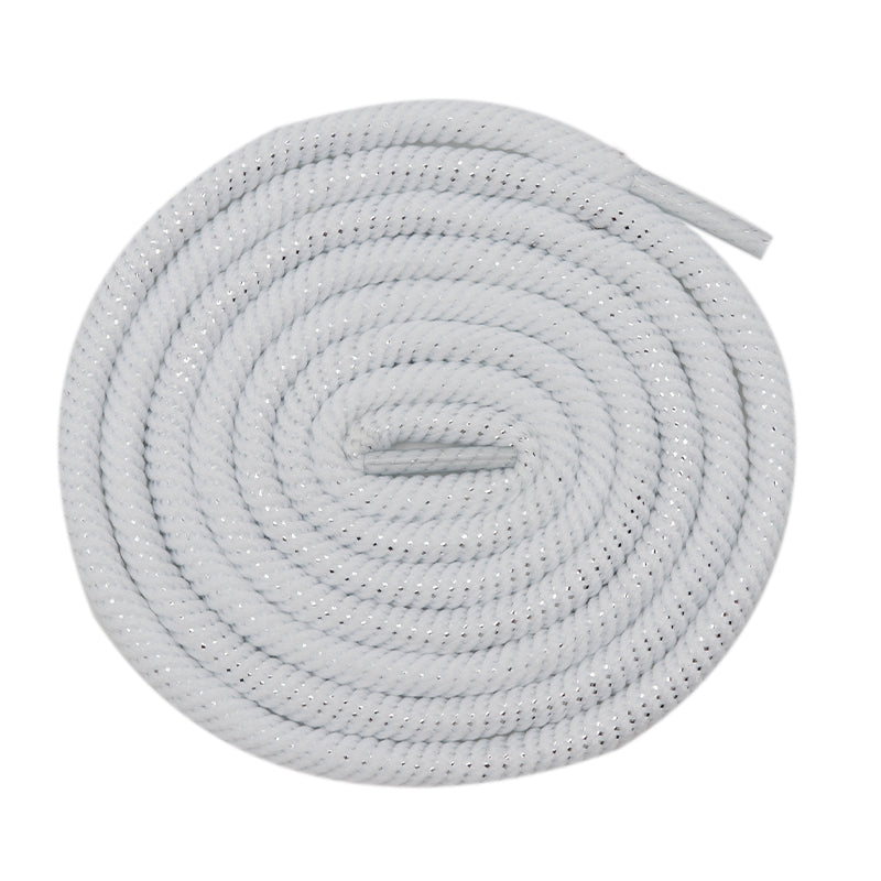 Weiou Official Hot Sale Top10 Fancy Glitter Shiny Round Sparkle Unique Bootlaces Metallic Spiral Wire Shoelaces