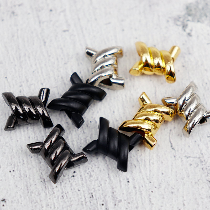 Weiou Shoe parts & Accessories Custom Design Color And Logo High Quality Zinc Alloy Thorn Knot Match Shoes With Drop-Shipping