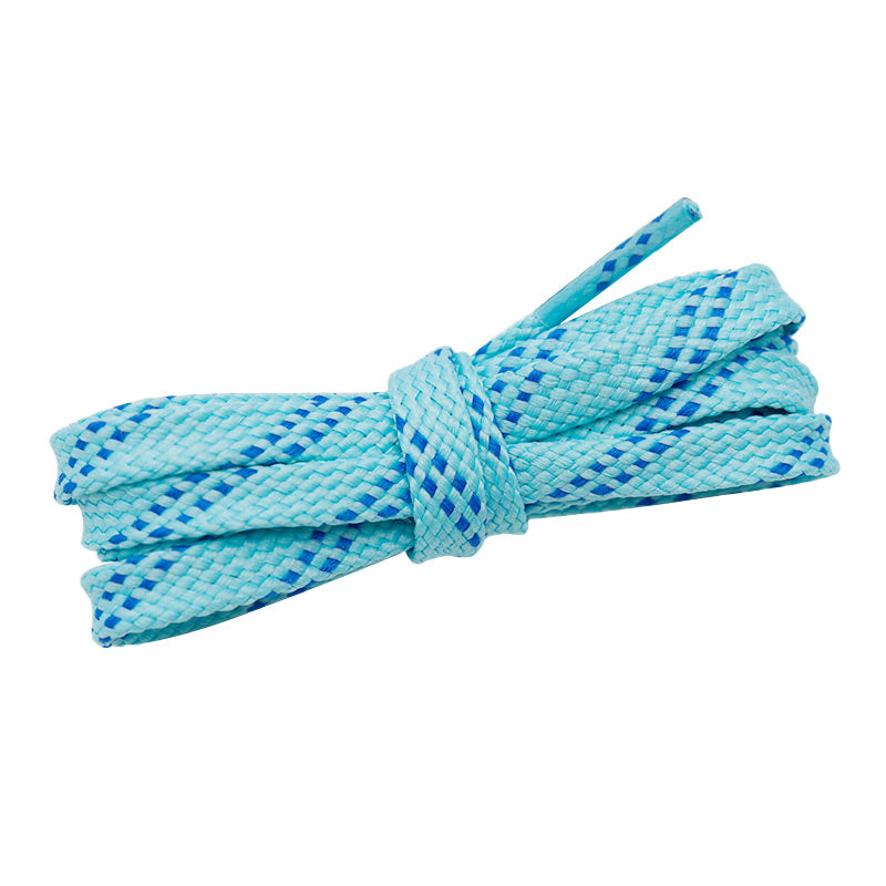 0.8cm Flat Shape Polyester Laces 2 Colors Fashion Wear Casual Sports Shoelaces Charm Wholesale Customization Suitable for Public